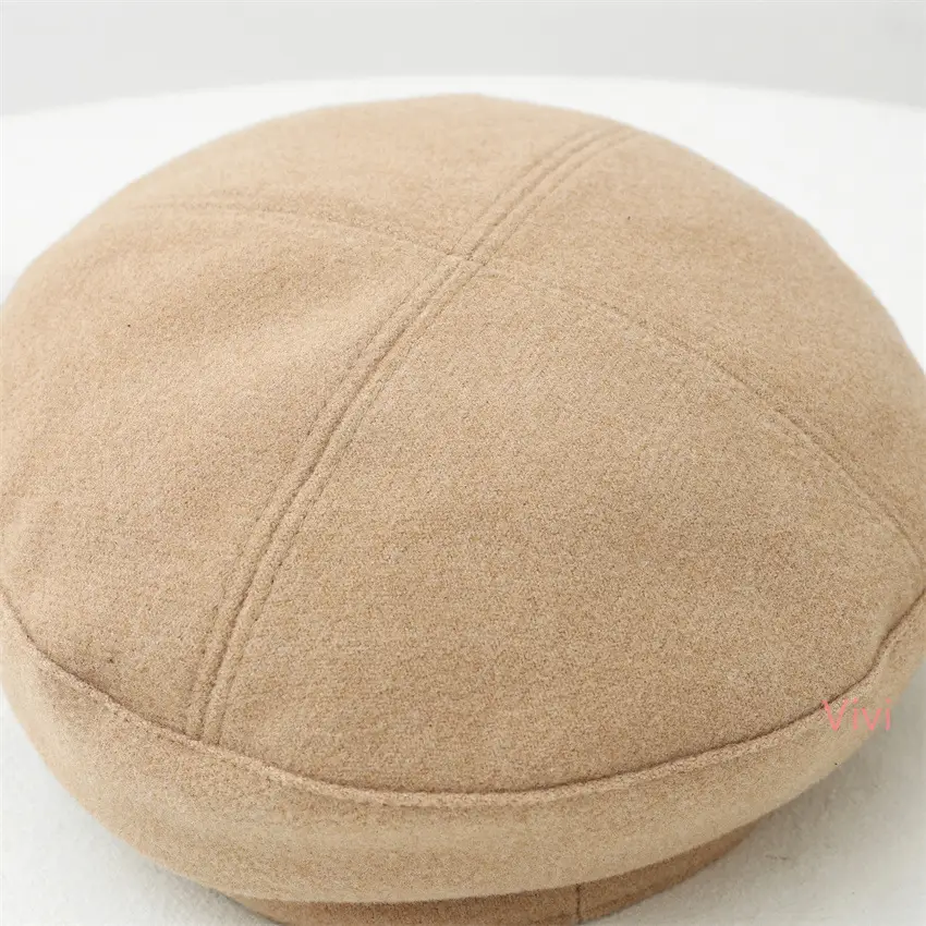 Women Duckbill Cap Beige Painter's Hat — feature 12