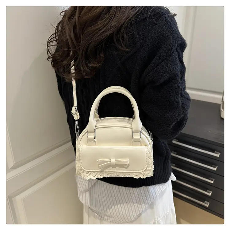 Women's Lace Handbag with Bowknot Design — feature 10