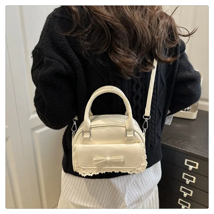 Women's Lace Handbag with Bowknot Design — feature 11