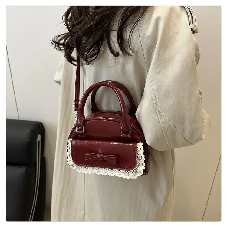 Women's Lace Handbag with Bowknot Design — feature 15
