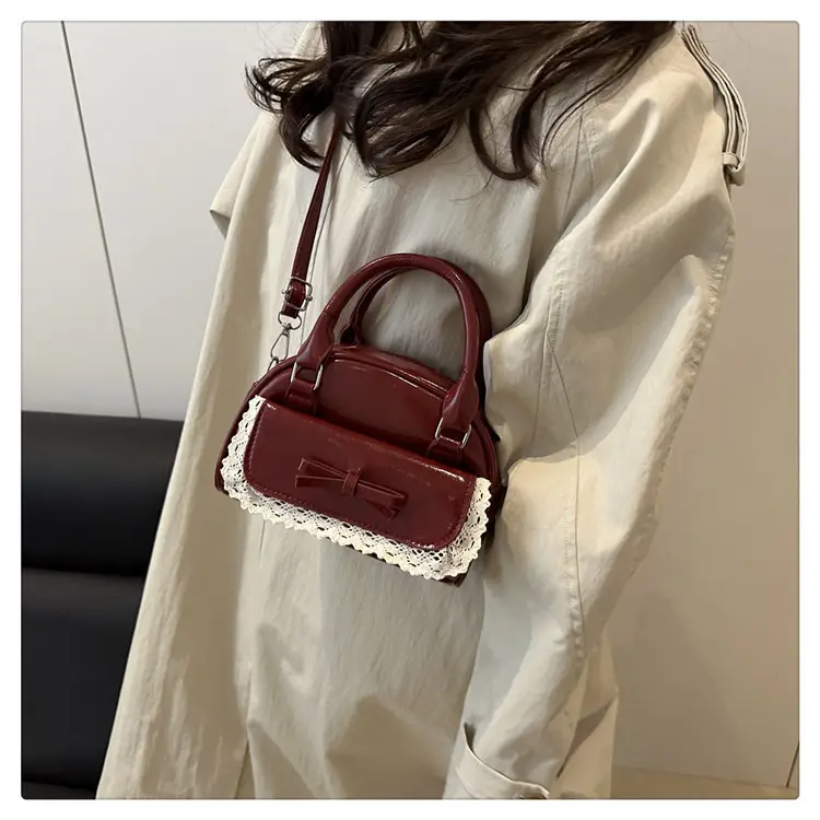 Women's Lace Handbag with Bowknot Design — feature 16