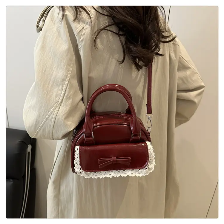 Women's Lace Handbag with Bowknot Design — feature 17