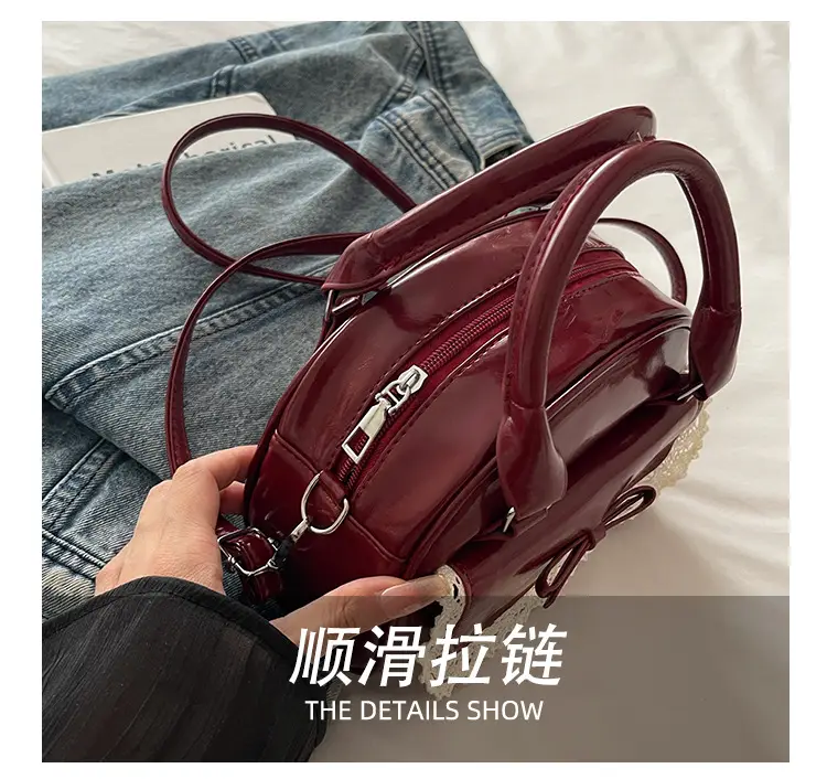 Women's Lace Handbag with Bowknot Design — feature 6