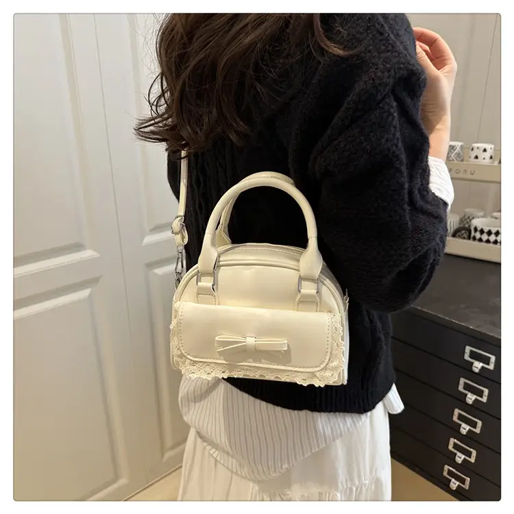 Women's Lace Handbag with Bowknot Design — feature 9