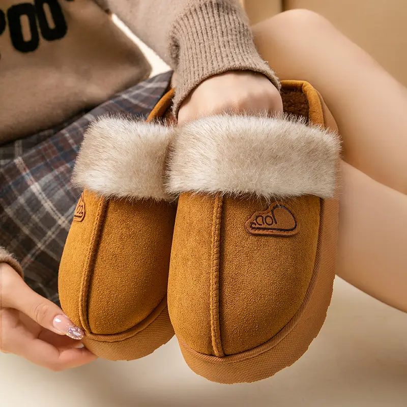Women Fleece Lined Slippers Brown 2025 - Image 14