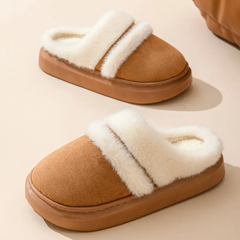 Women Fleece Lined Slippers Brown 2025 - Image 8
