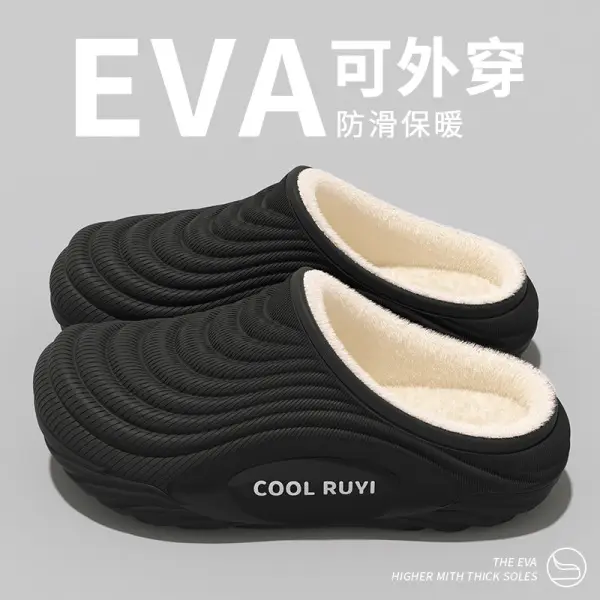 Waterproof Cotton Slippers for Men, Outdoor and Home Use, Closed-Toe, Couple Style, Thick-Soled, Non-Slip, Comfortable and Warm Slippers for Autumn and Winter - Image 7
