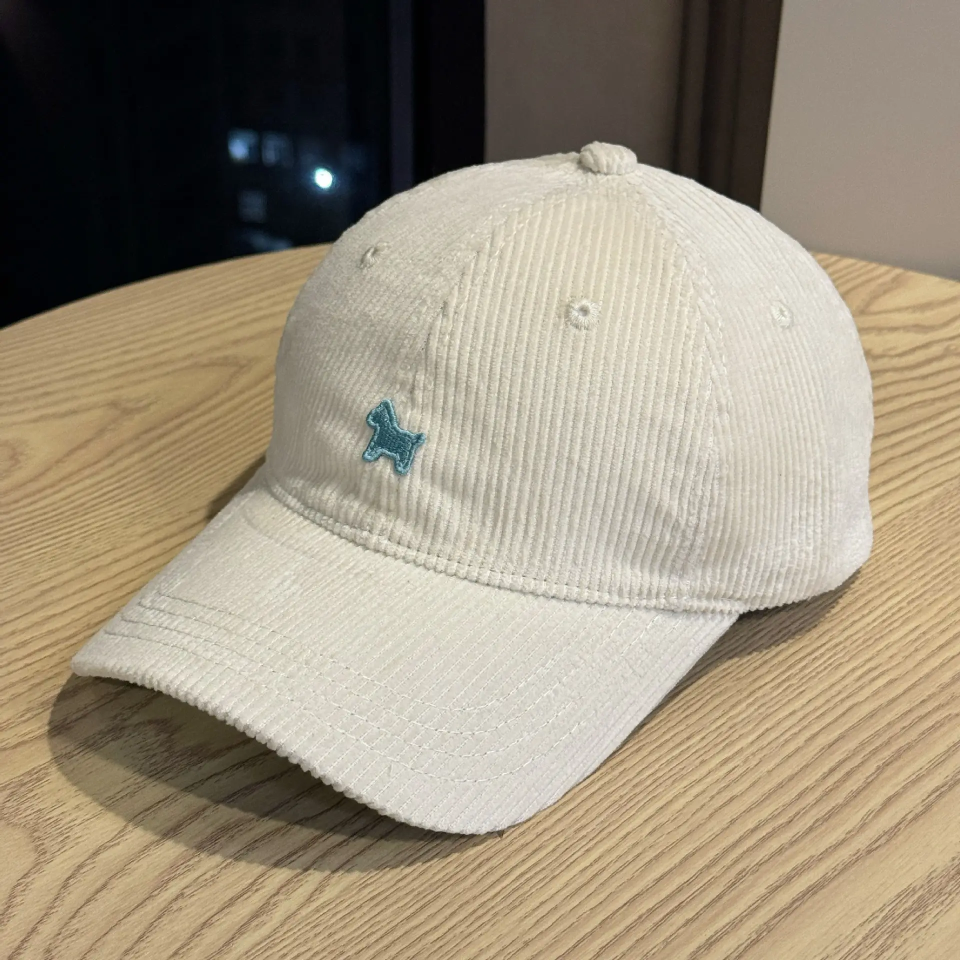 New Corduroy Pony Hats White Pink Unisex Travel Sun Hat — feature 9