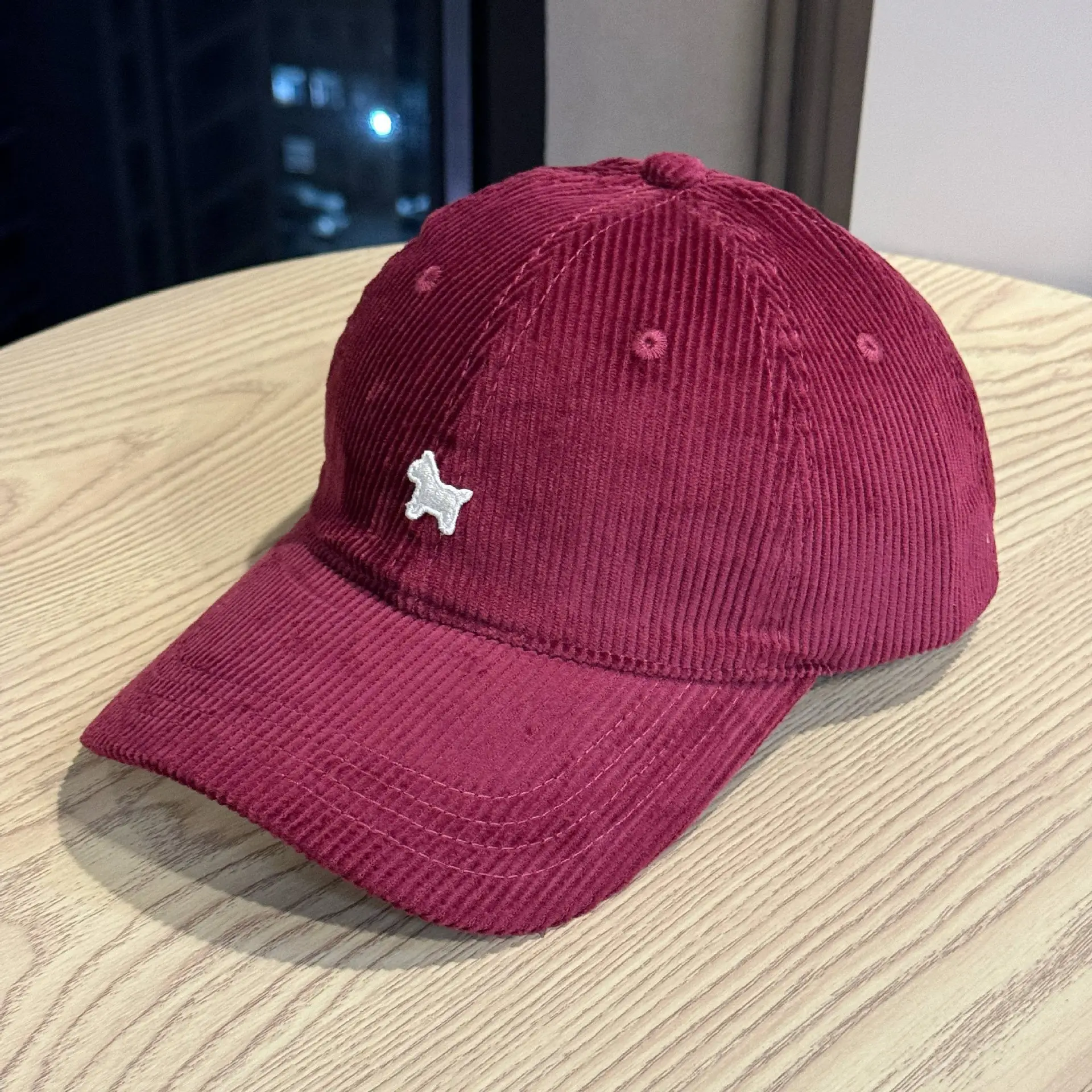New Corduroy Pony Hats White Pink Unisex Travel Sun Hat - Image 6