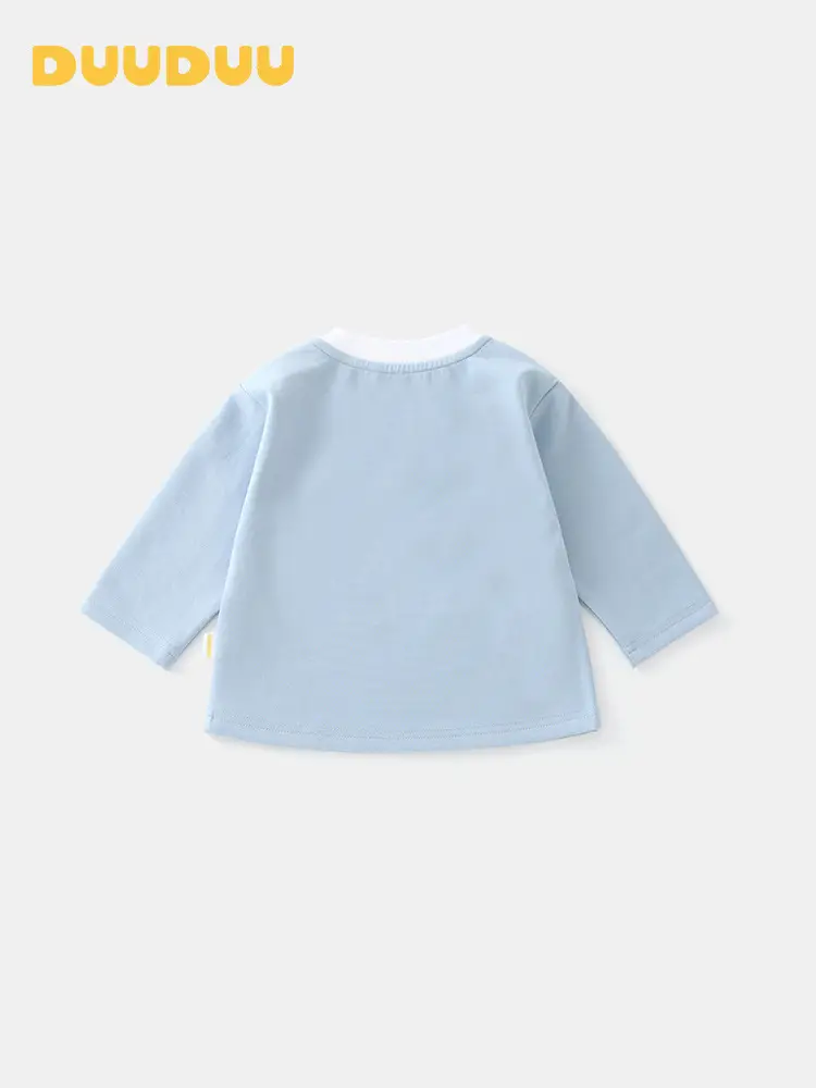 Duuduu Baby Long Sleeve Light Blue Top - Image 4