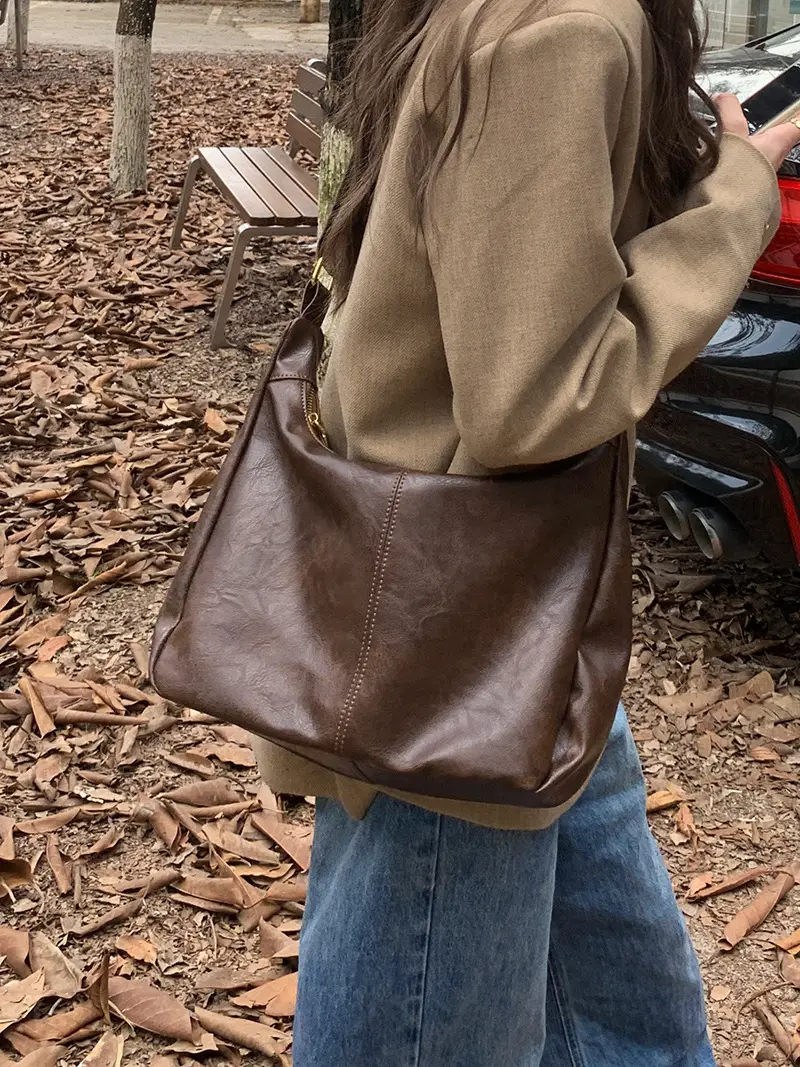 Brown Crossbody Tote Bag for Women College Students — feature 11