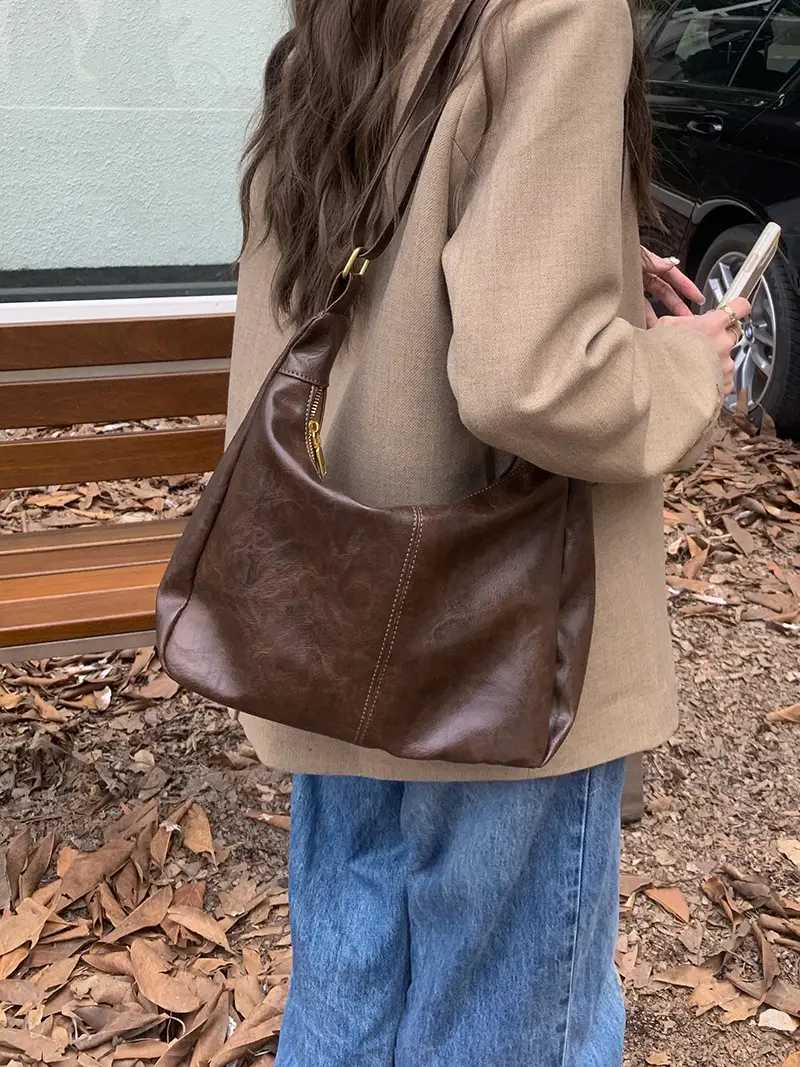 Brown Crossbody Tote Bag for Women College Students — feature 12