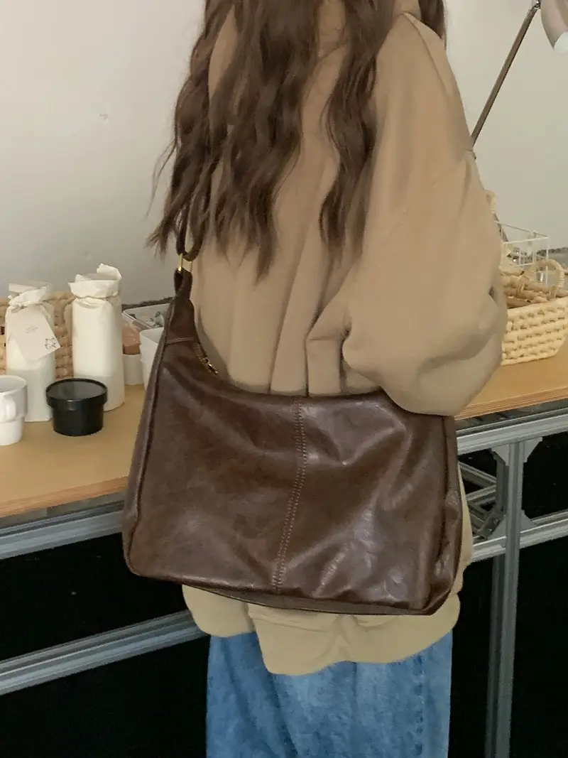 Brown Crossbody Tote Bag for Women College Students — feature 3