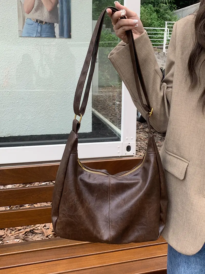 Brown Crossbody Tote Bag for Women College Students — feature 4