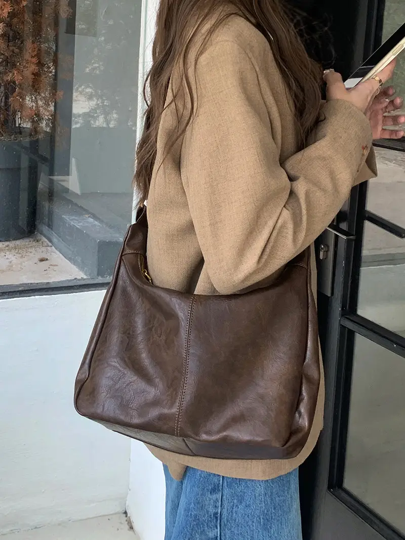 Brown Crossbody Tote Bag for Women College Students — feature 6