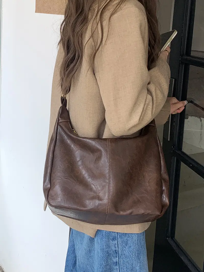 Brown Crossbody Tote Bag for Women College Students — feature 7