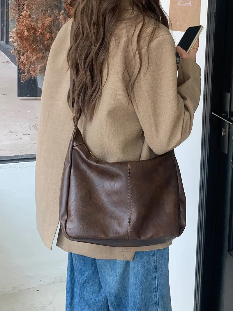 Brown Crossbody Tote Bag for Women College Students — feature 8