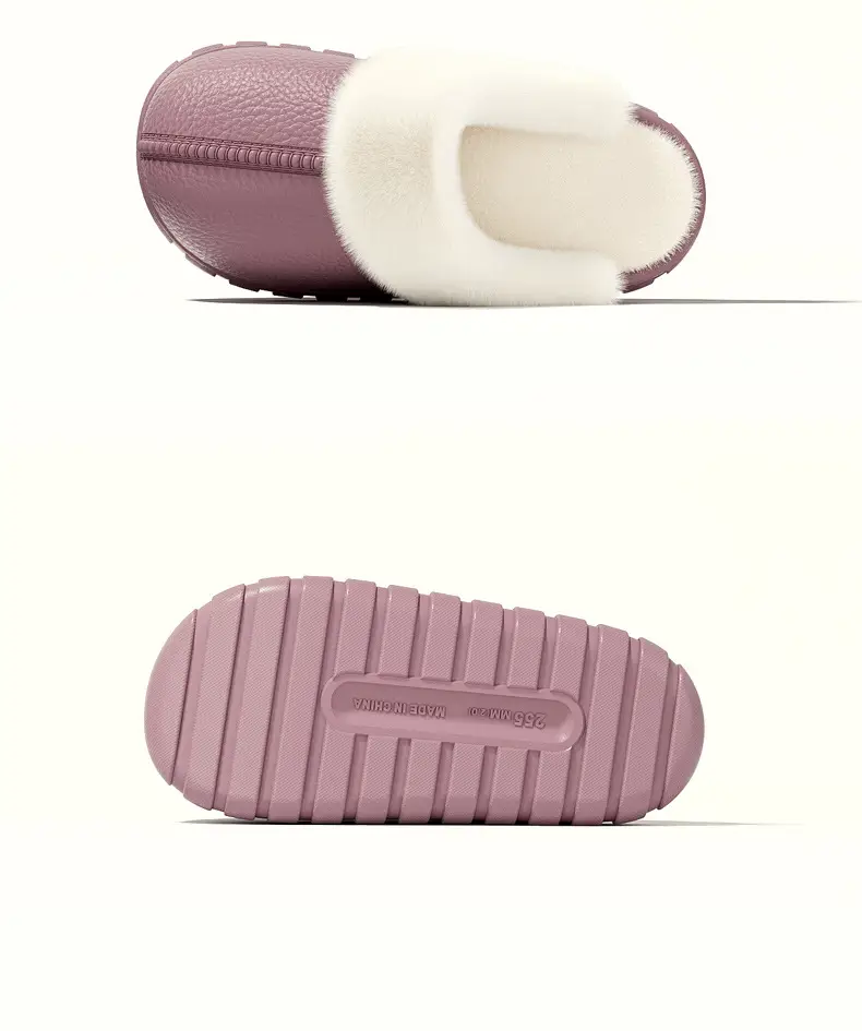 Manufacturer Wholesale Indoor Home Couple Fur Slippers Warm Shoes Postpartum Non-Slip Plus Velvet Men's Cotton Slippers Women — feature 11