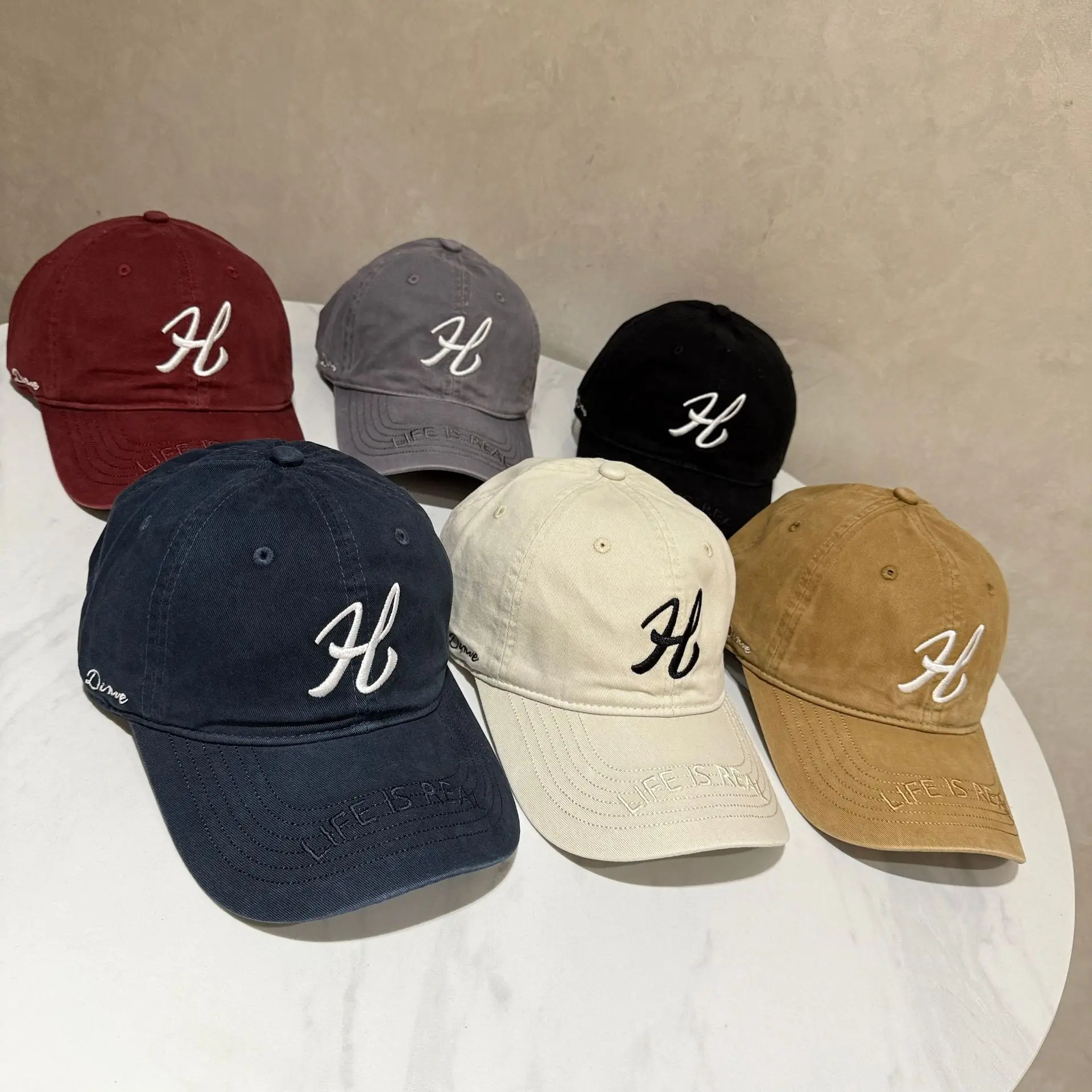 Beige Embroidered Baseball Cap for Women Men - Image 7