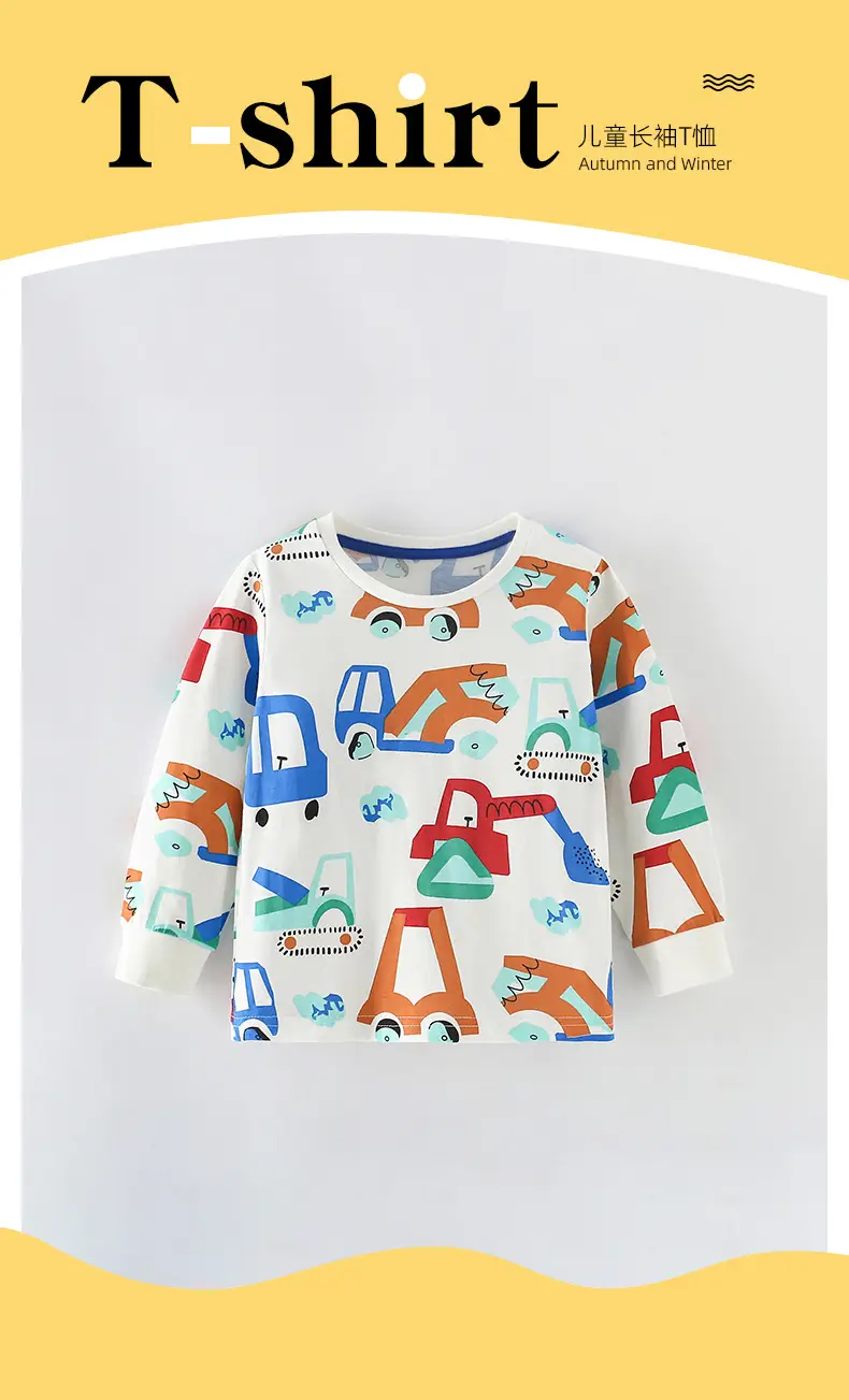 Cross-Brand Boys T-Shirt Autumn Winter New European American Round Neck Long Sleeve — feature 2