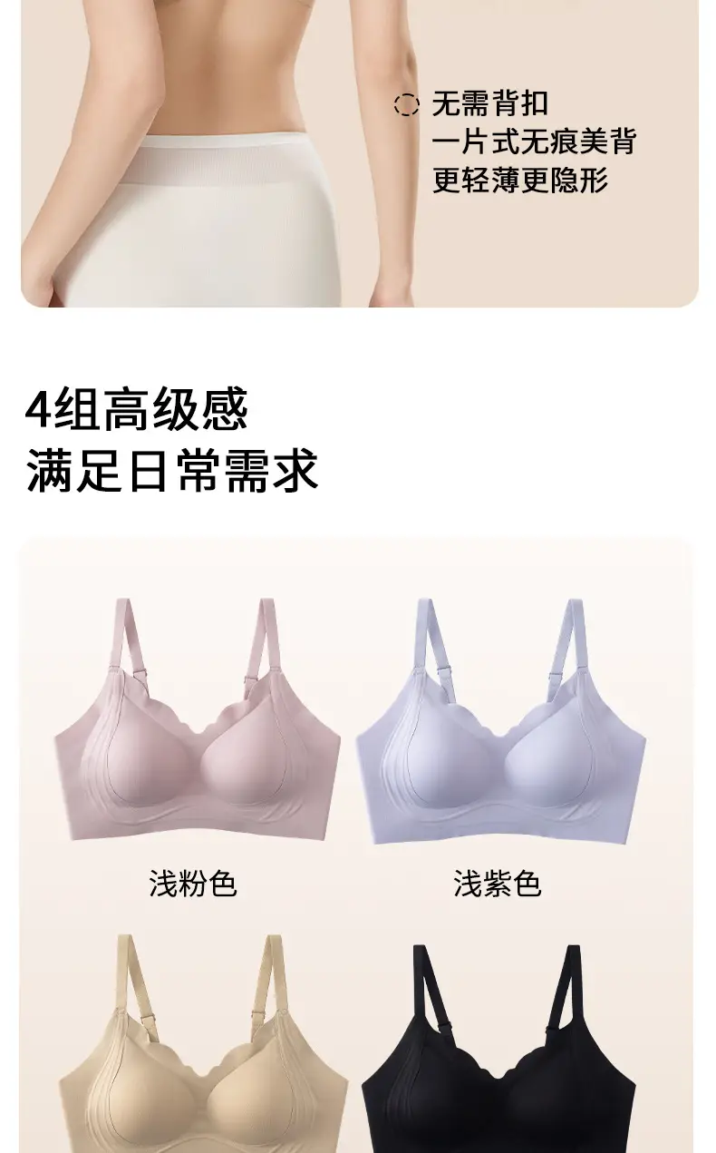 Yixingyao Liquid Foundation Bra, Lifting and Shock-Proof Bra, Big Breasts, Small, Breathable, Traceless Jelly, Wire-Free Bra — feature 13