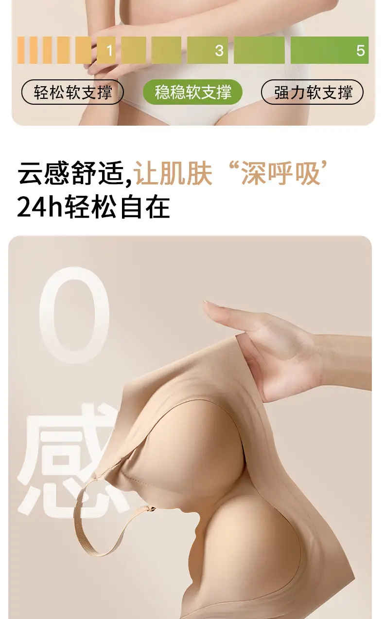 Yixingyao Liquid Foundation Bra, Lifting and Shock-Proof Bra, Big Breasts, Small, Breathable, Traceless Jelly, Wire-Free Bra — feature 7