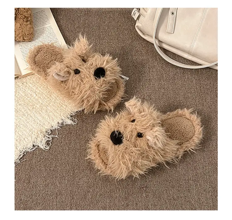 Cute Puppy Cotton Slippers for Women, Autumn/Winter 2026 New Plush West Highland Terrier Slippers for Women in Winter — feature 15