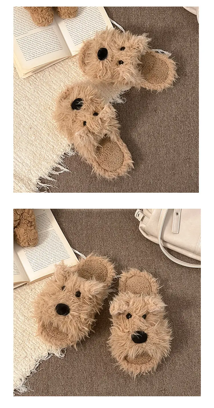 Cute Puppy Cotton Slippers for Women, Autumn/Winter 2026 New Plush West Highland Terrier Slippers for Women in Winter — feature 16