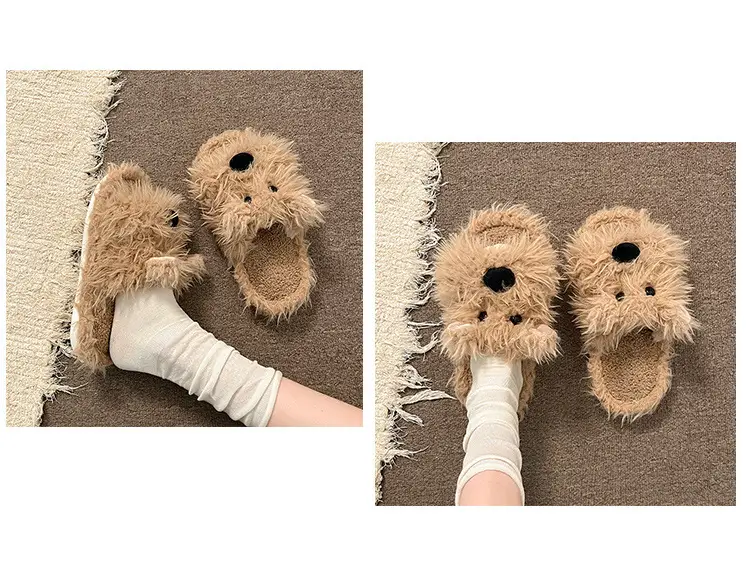 Cute Puppy Cotton Slippers for Women, Autumn/Winter 2026 New Plush West Highland Terrier Slippers for Women in Winter — feature 4