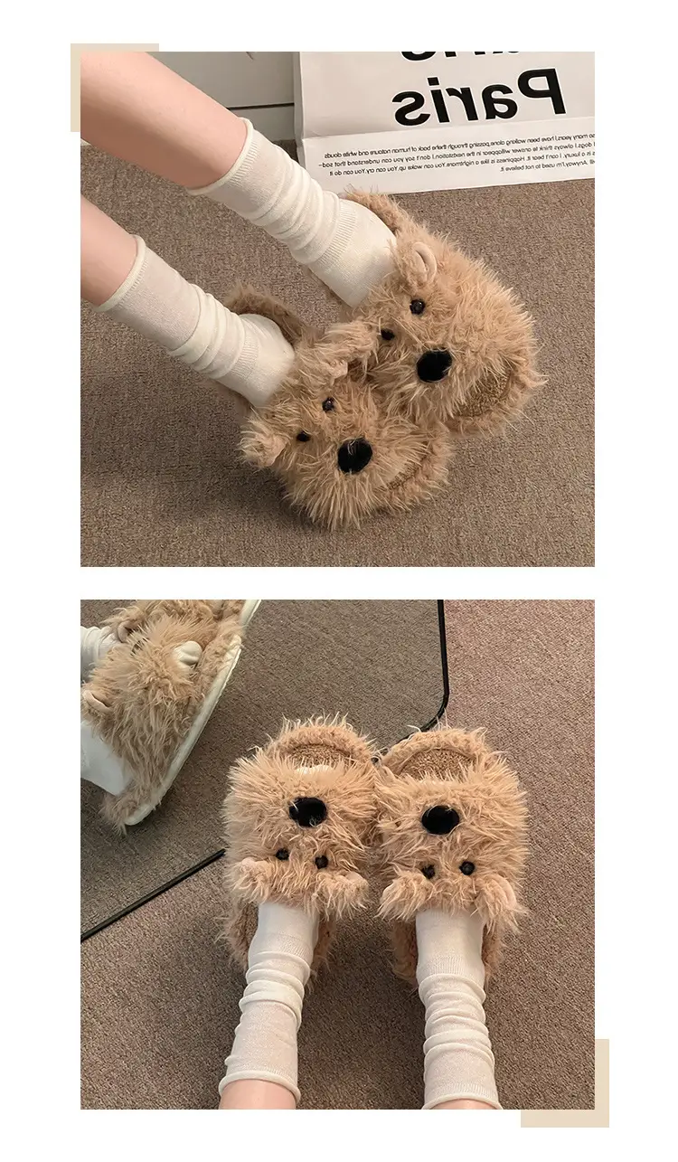 Cute Puppy Cotton Slippers for Women, Autumn/Winter 2026 New Plush West Highland Terrier Slippers for Women in Winter — feature 6