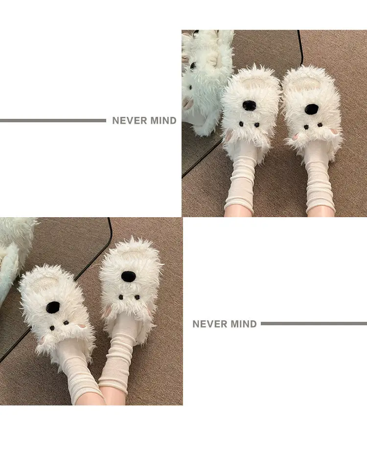 Cute Puppy Cotton Slippers for Women, Autumn/Winter 2026 New Plush West Highland Terrier Slippers for Women in Winter — feature 9