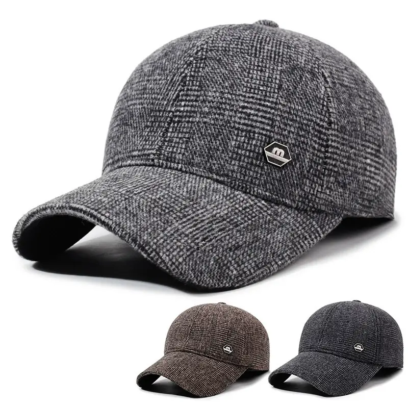 Winter Woolen Men's Cap with Ear Protection - Image 4