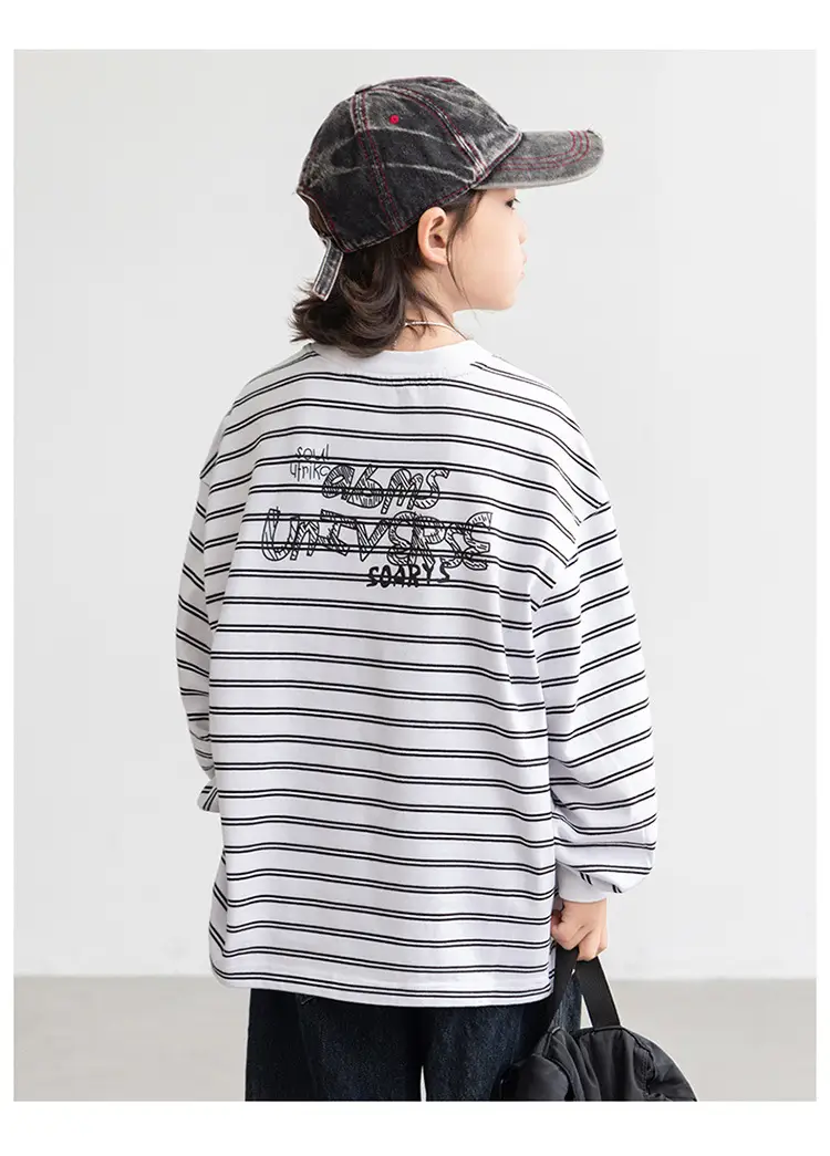 2026 Striped Cotton Long Sleeve T-Shirt for Boys — feature 18