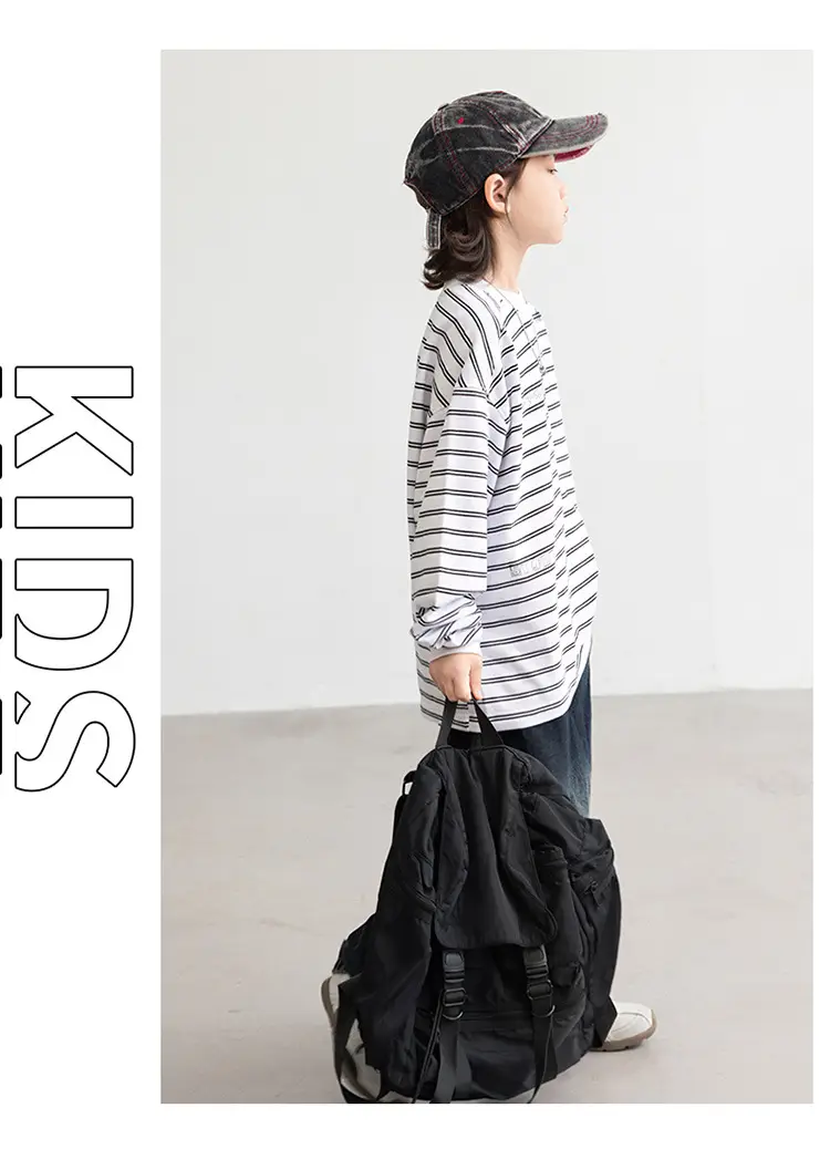 2026 Striped Cotton Long Sleeve T-Shirt for Boys — feature 19