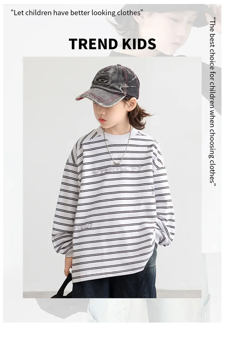 2026 Striped Cotton Long Sleeve T-Shirt for Boys — feature 7