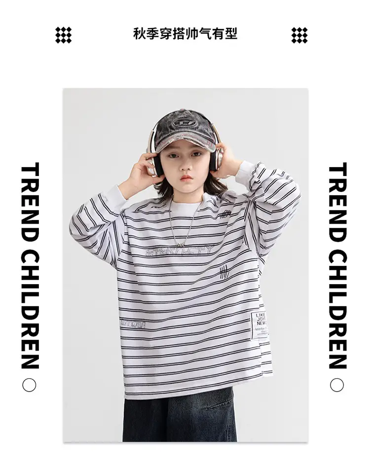 2026 Striped Cotton Long Sleeve T-Shirt for Boys — feature 9