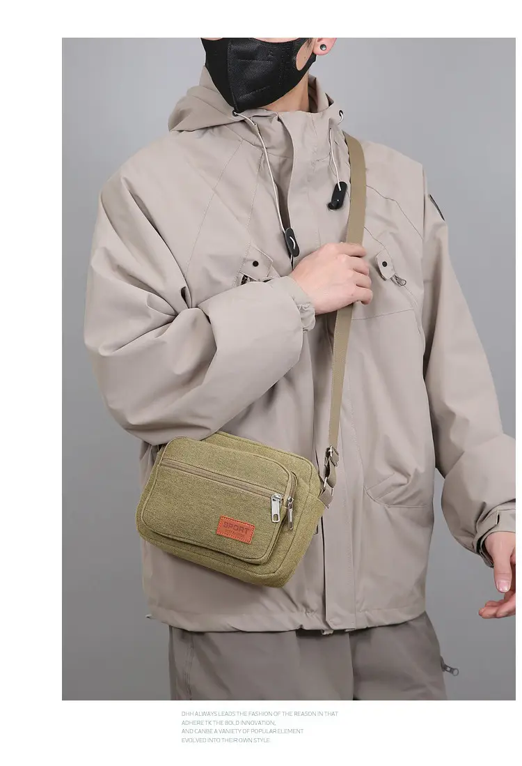 Men's Multi-Layer Shoulder Bag New Color Solid — feature 15