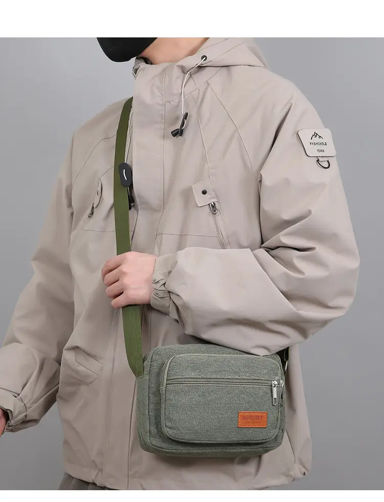 Men's Multi-Layer Shoulder Bag New Color Solid — feature 18