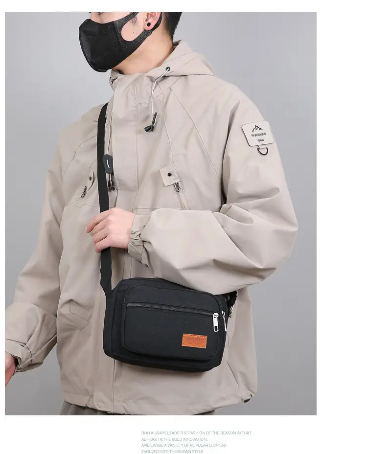 Men's Multi-Layer Shoulder Bag New Color Solid — feature 20