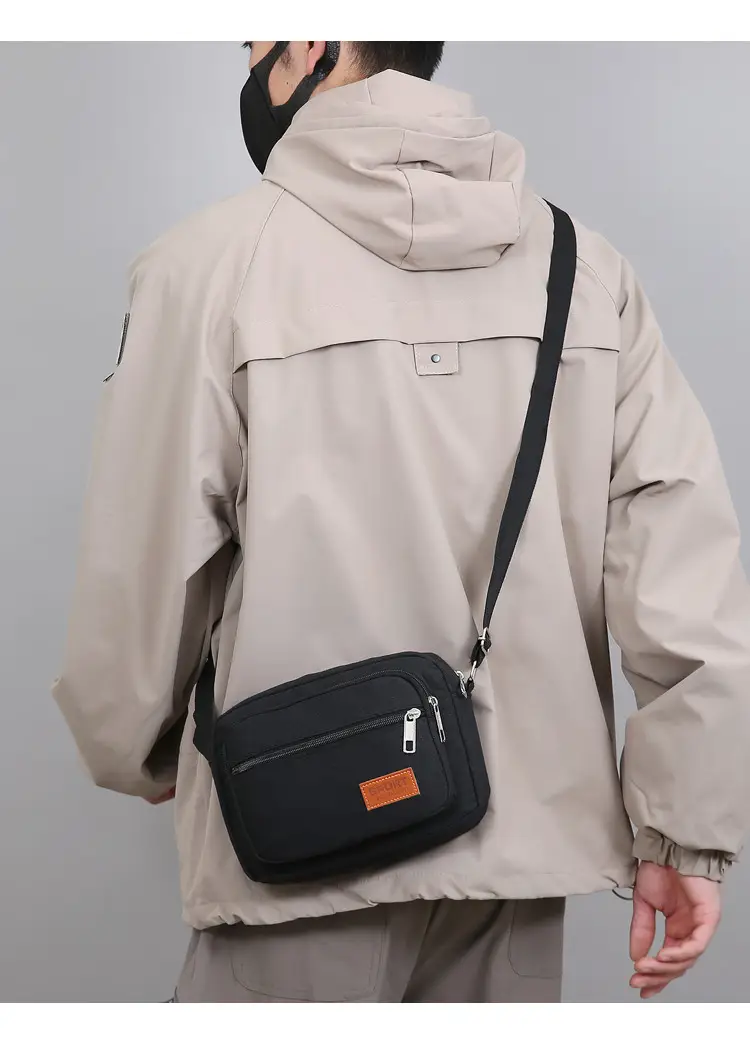 Men's Multi-Layer Shoulder Bag New Color Solid — feature 21