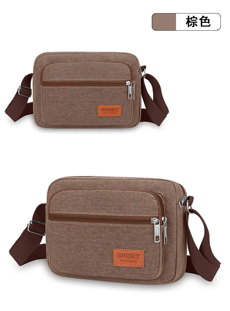 Men's Multi-Layer Shoulder Bag New Color Solid — feature 23