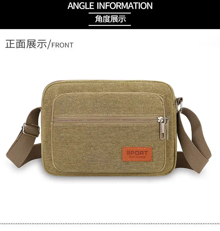 Men's Multi-Layer Shoulder Bag New Color Solid — feature 26