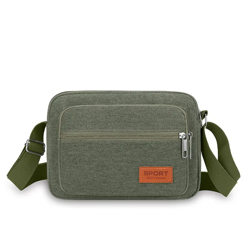 Men's Multi-Layer Shoulder Bag New Color Solid - Image 4