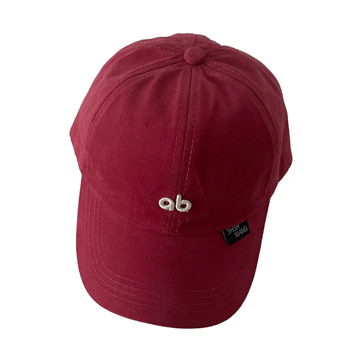 Burgundy Embroidered Baseball Cap for Kids Spring Autumn - Image 9