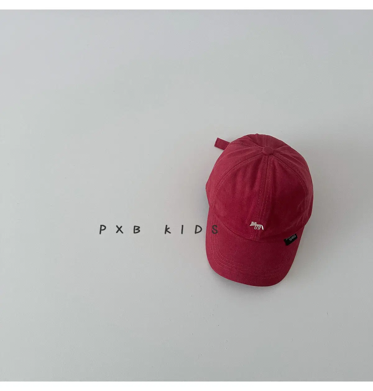 Burgundy Embroidered Baseball Cap for Kids Spring Autumn — feature 13