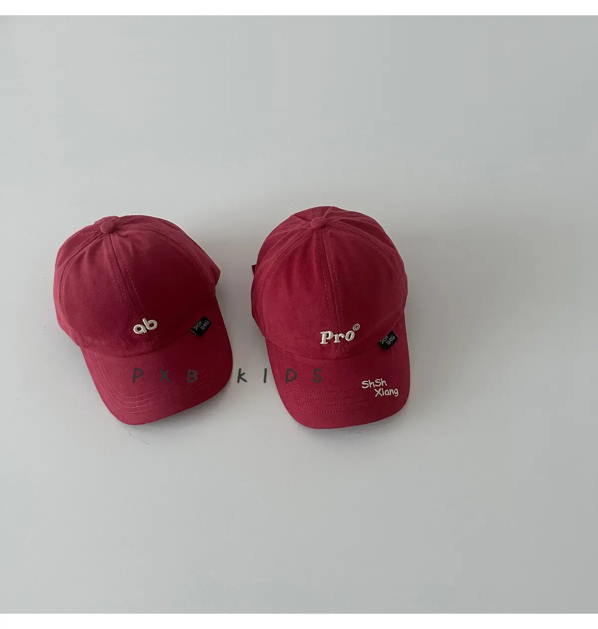 Burgundy Embroidered Baseball Cap for Kids Spring Autumn — feature 5