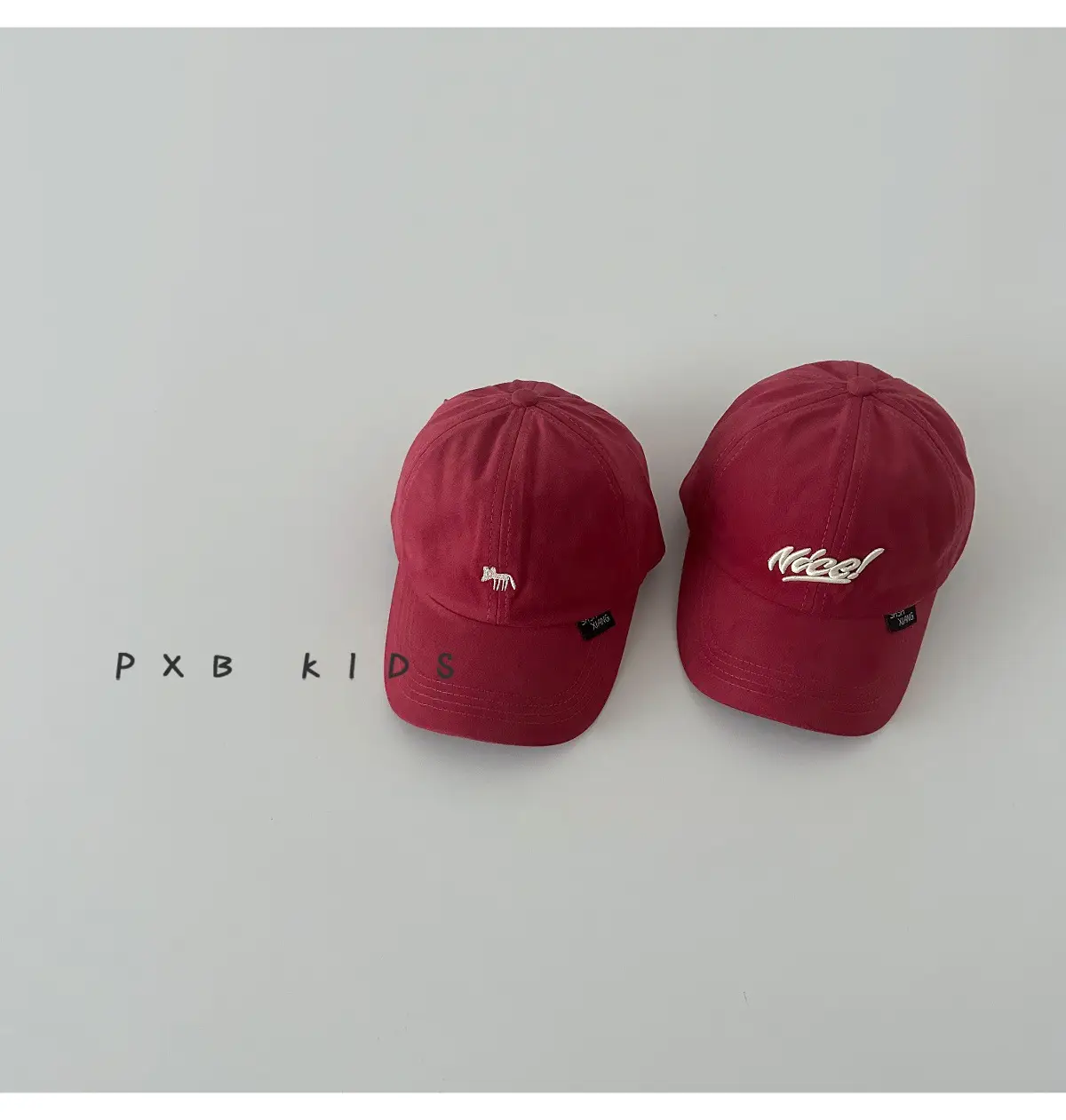 Burgundy Embroidered Baseball Cap for Kids Spring Autumn — feature 6