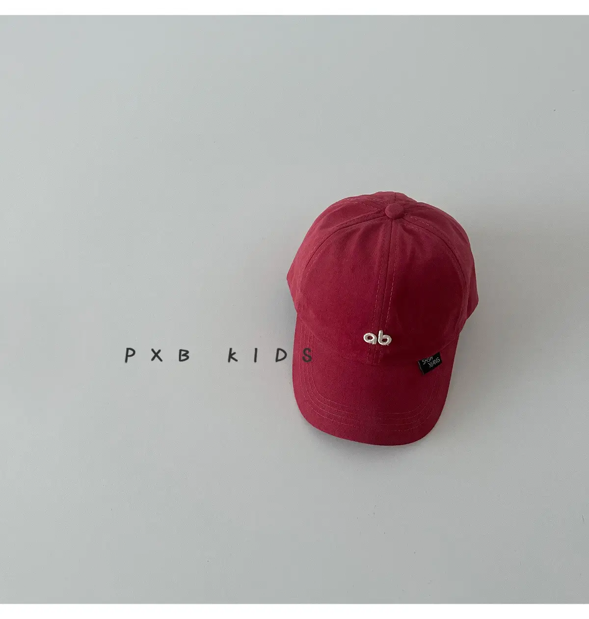 Burgundy Embroidered Baseball Cap for Kids Spring Autumn — feature 7