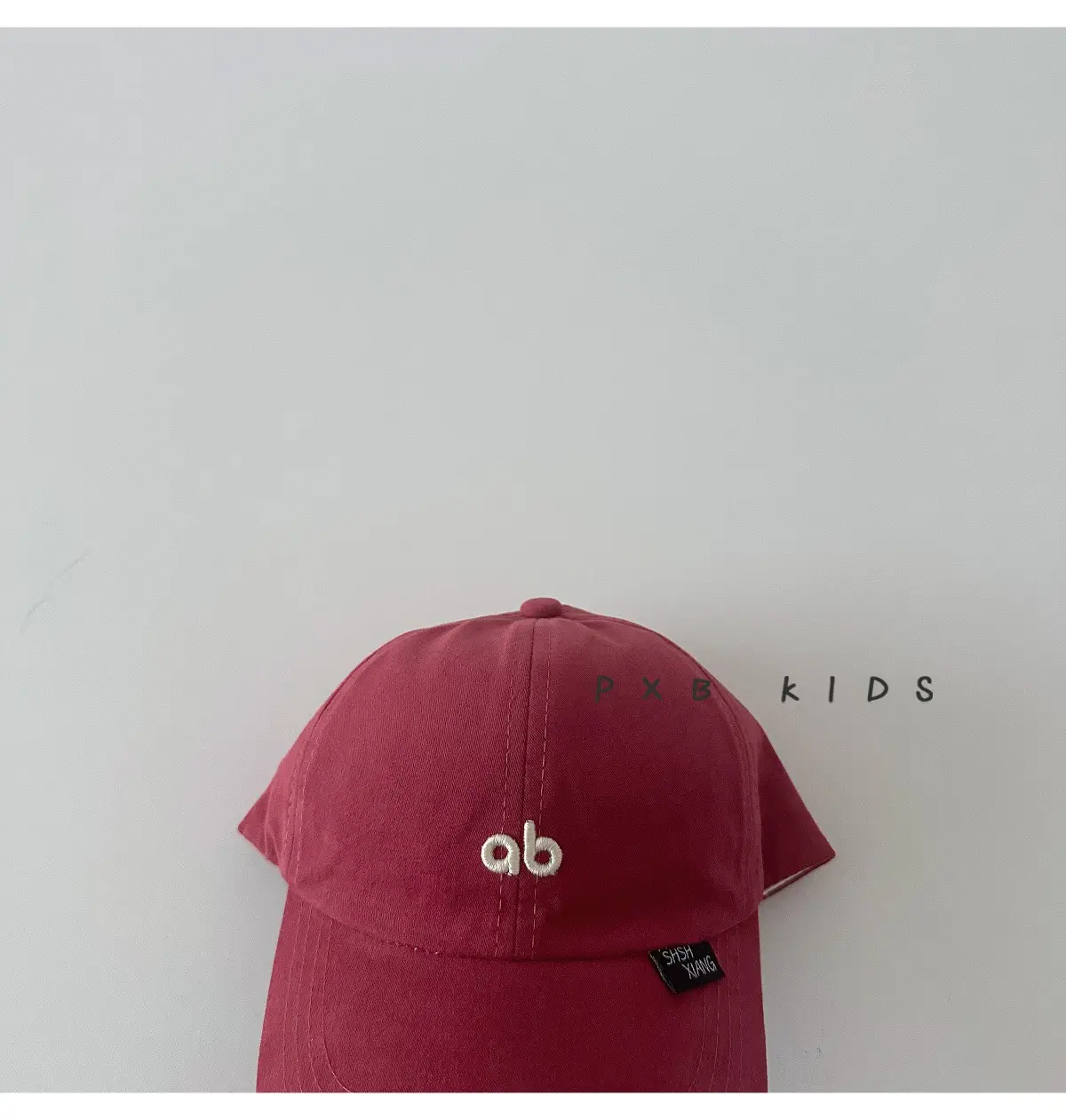 Burgundy Embroidered Baseball Cap for Kids Spring Autumn — feature 8