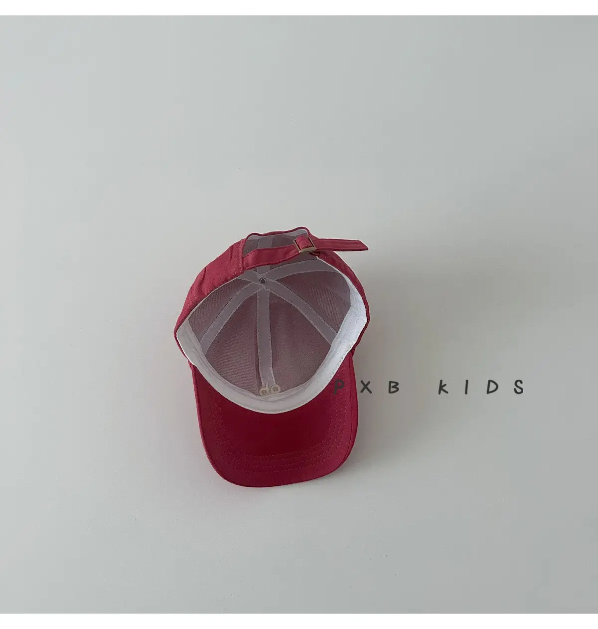 Burgundy Embroidered Baseball Cap for Kids Spring Autumn — feature 9